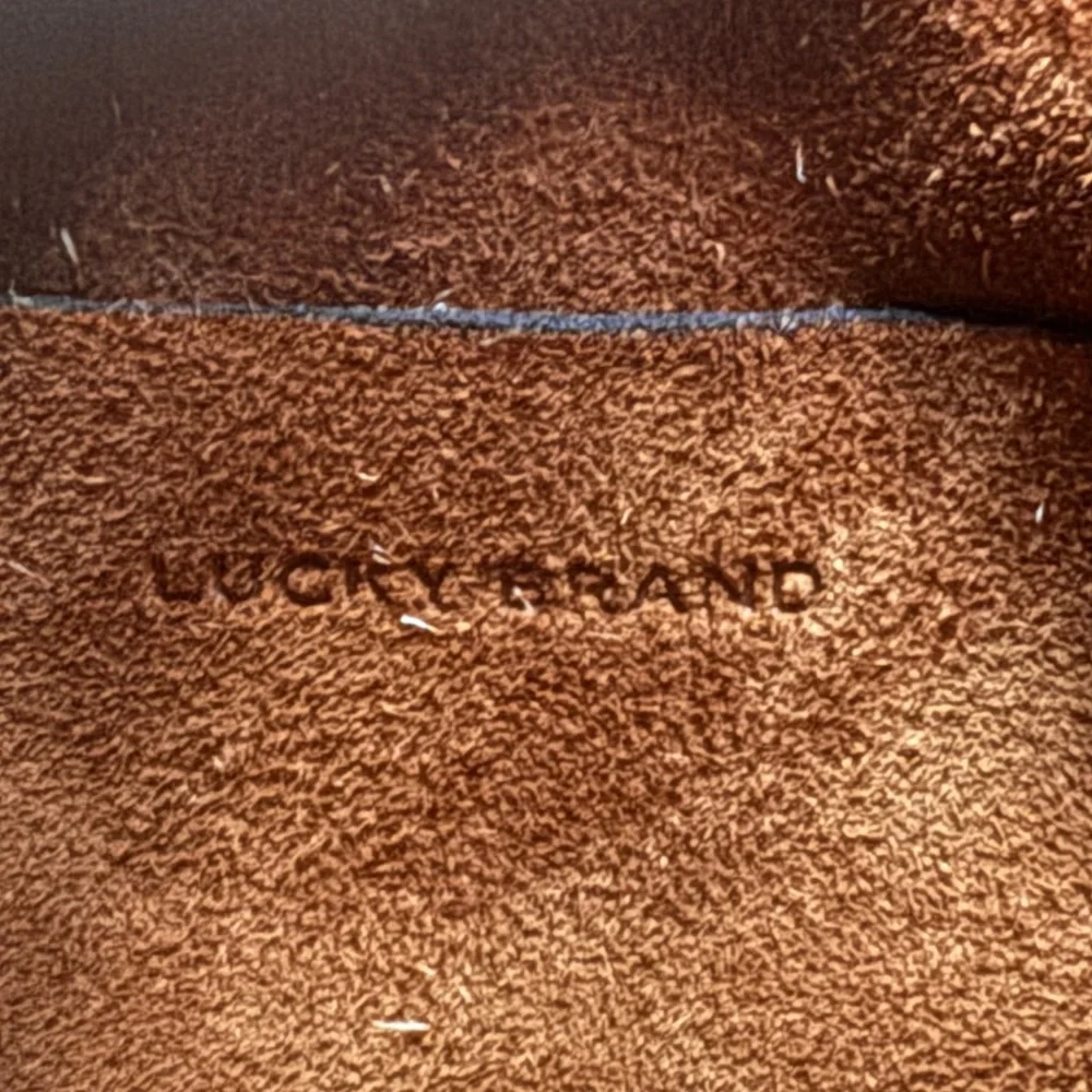 Lucky Brand slouchy leather shopper tote crossbody purse w/wristlet/wallet 🤎🧡 - Picture 9 of 15